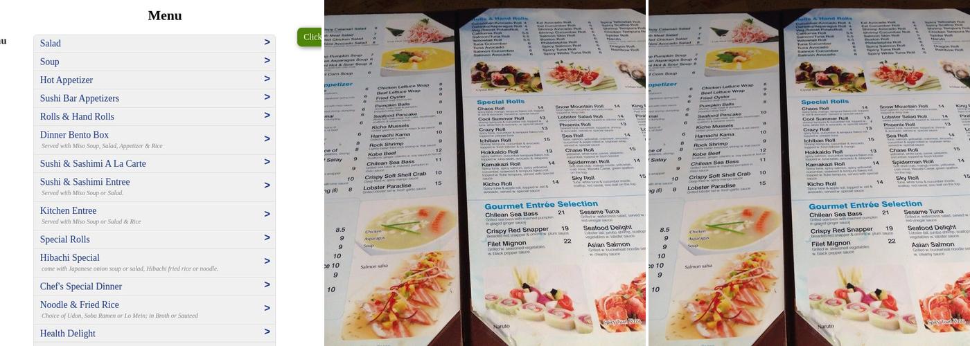 Kicho Menu