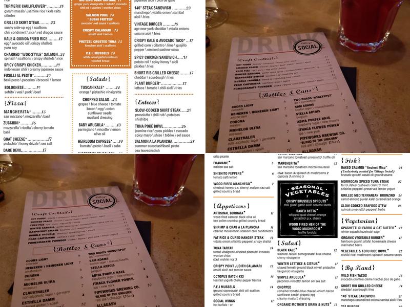 Village Social Kitchen & Bar Menu
