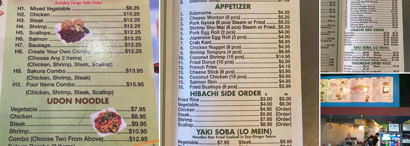 Sakura express Menu