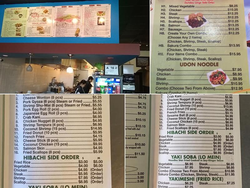 Sakura express Menu