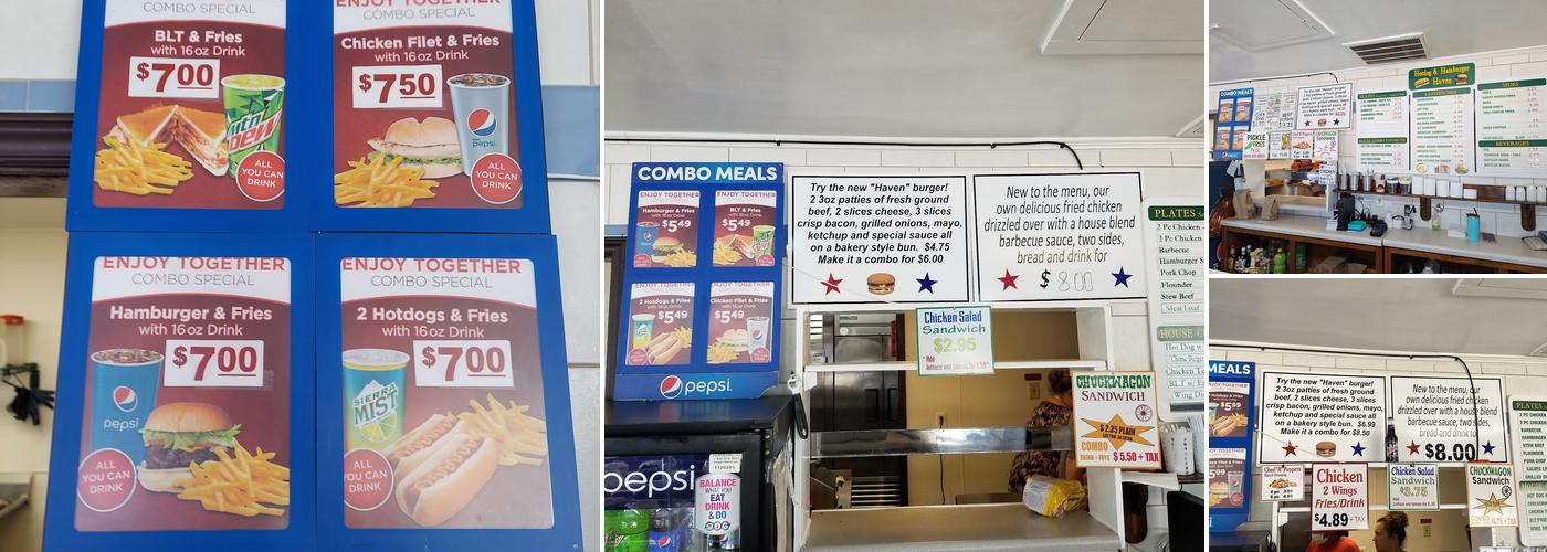 Hotdog & Hamburger Haven Menu