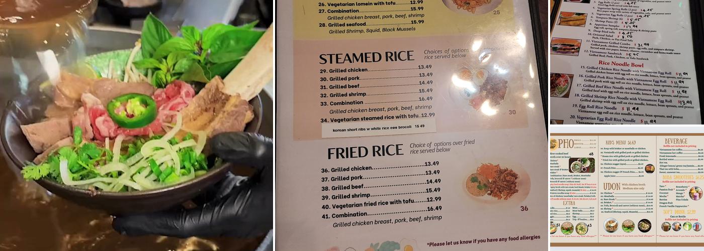Pho Le Menu
