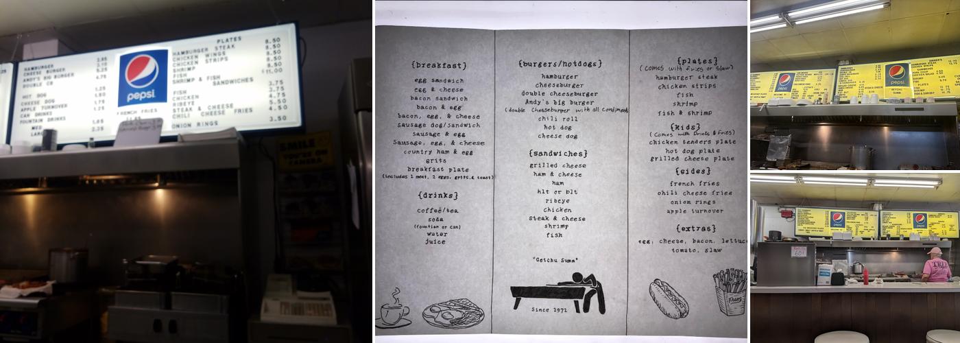 Ayden Pool Hall Menu