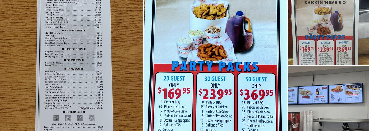 Smithfield's Chicken 'N Bar-B-Q Menu