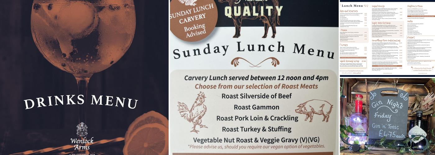 The Wenlock Arms Menu