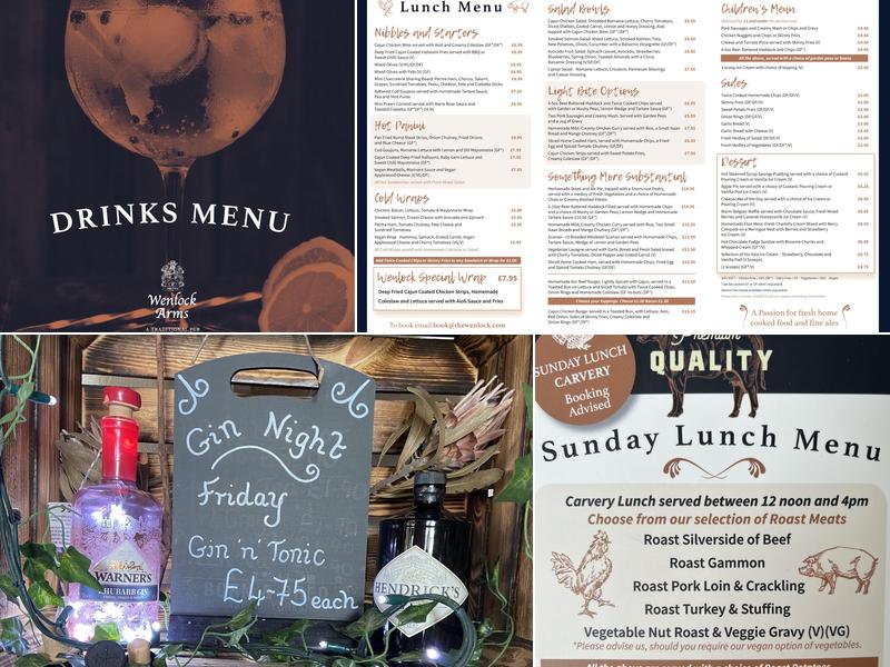 The Wenlock Arms Menu