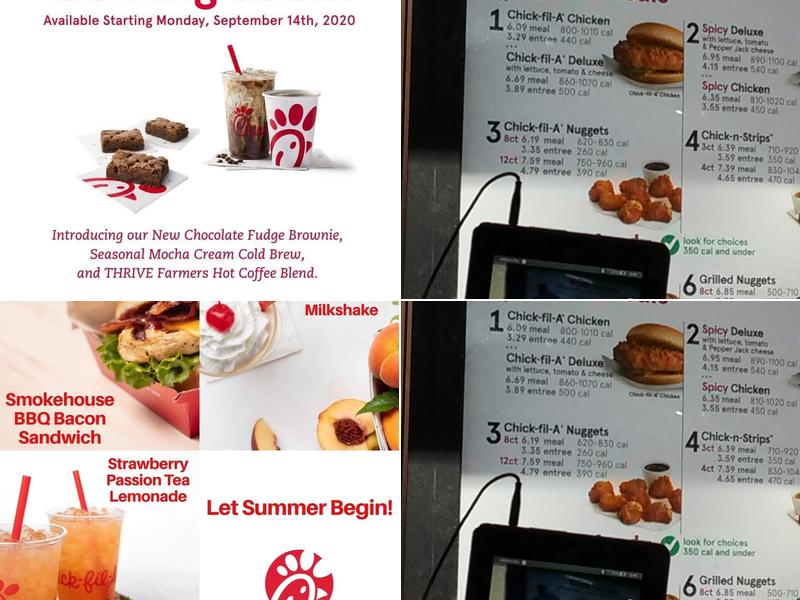 Chick-fil-A Menu