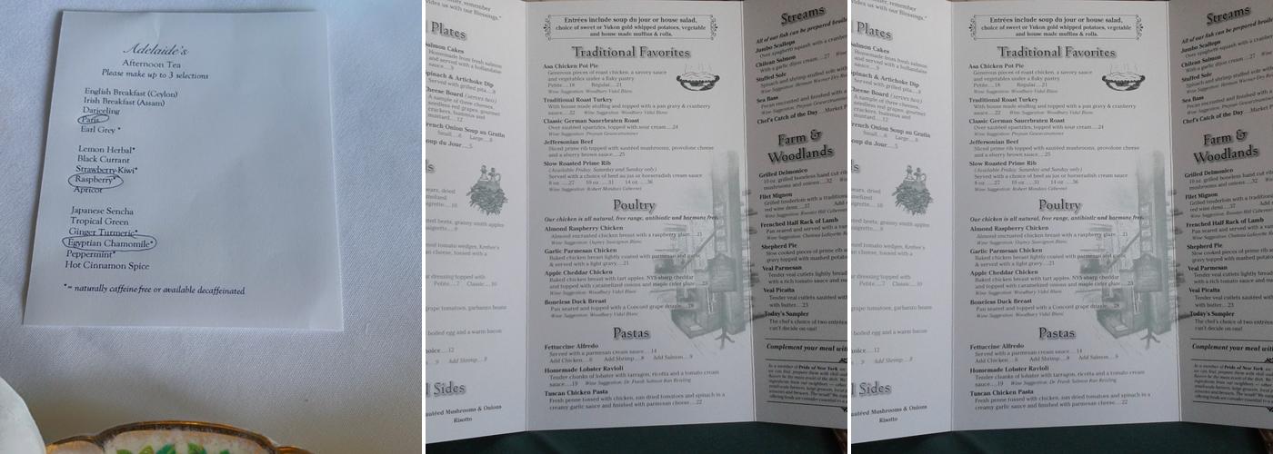 Asa Ransom House Menu