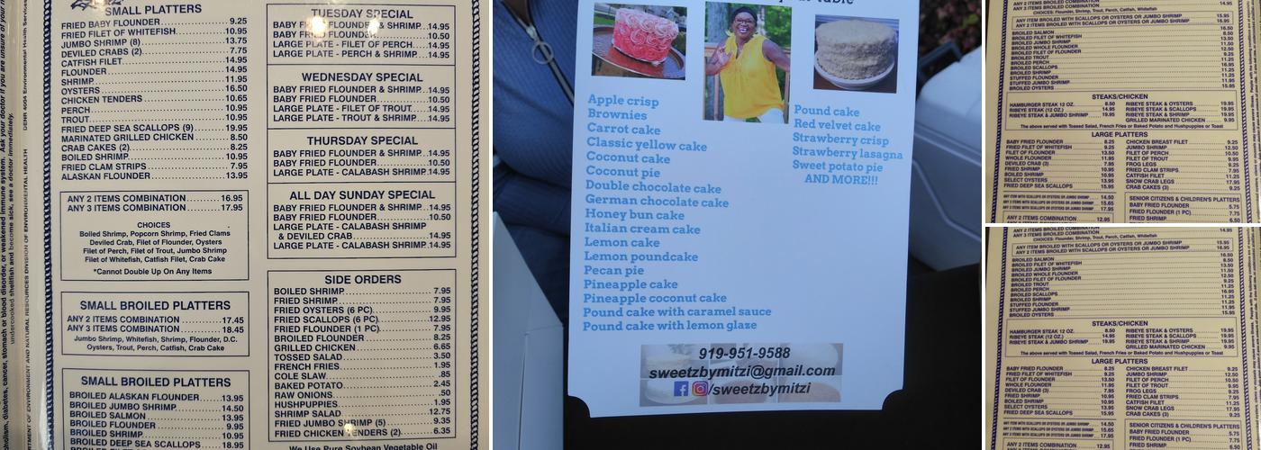 Harbor Inn Seafood Restaurant Menu