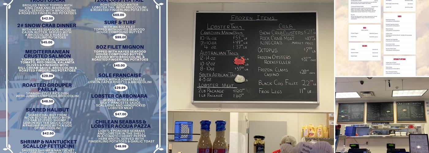 Hayes Seafood House Menu