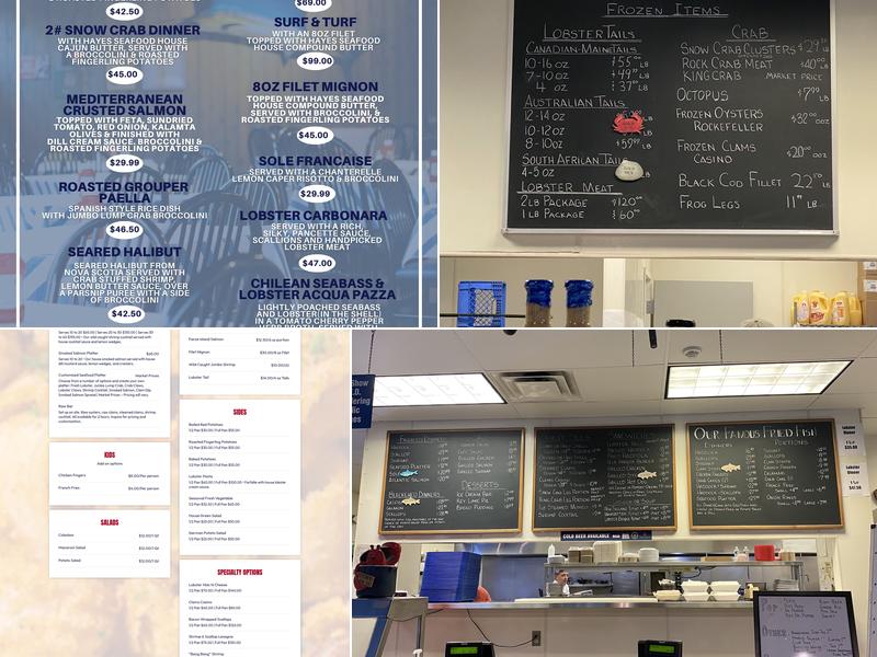 Hayes Seafood House Menu