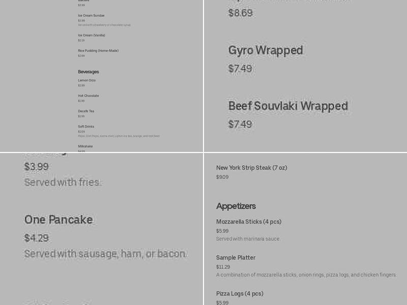 Christopher's Family Restaurant Menu