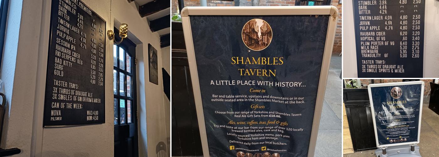 Shambles Tavern Menu