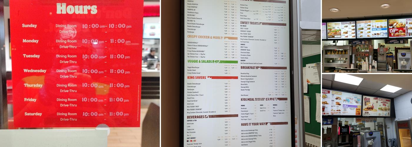 Burger King Menu