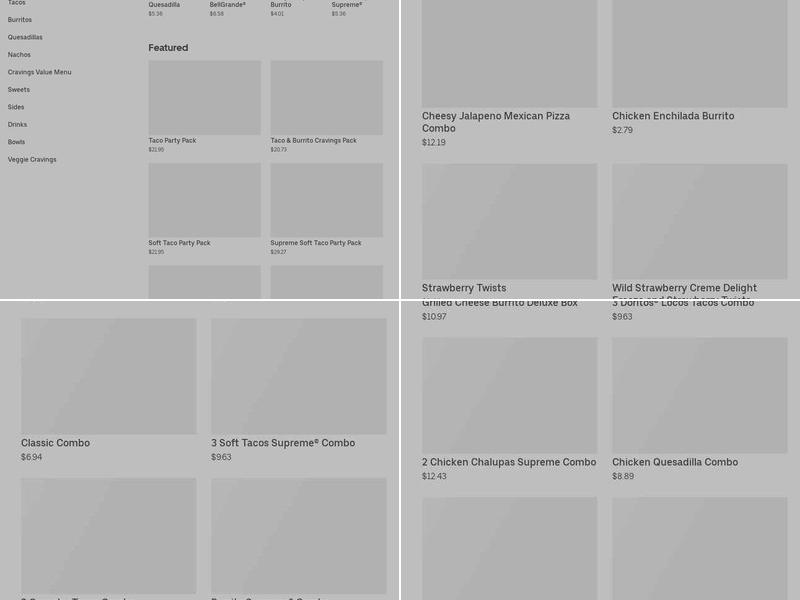 Taco Bell Menu