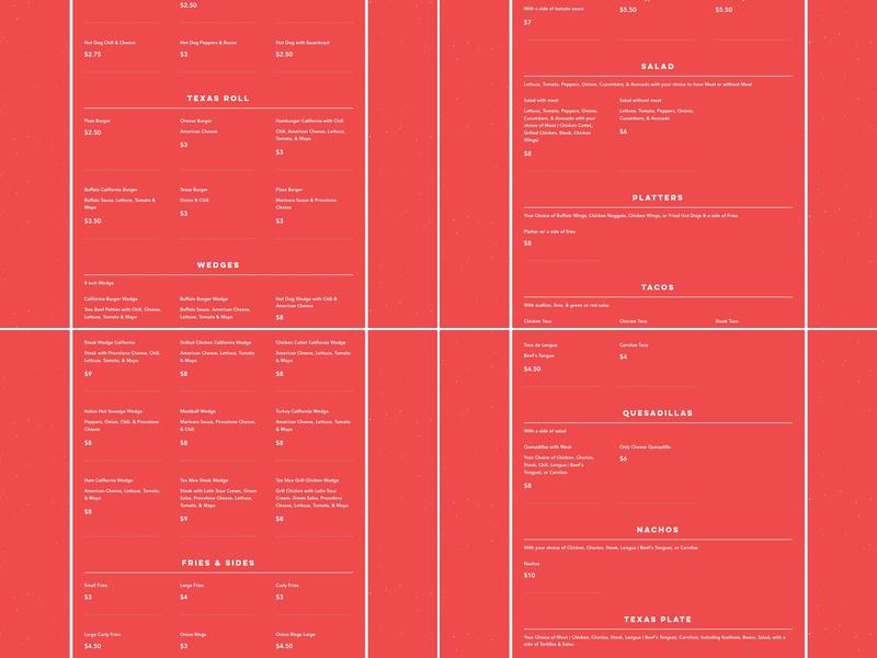 Texas Chili Mamaroneck Menu