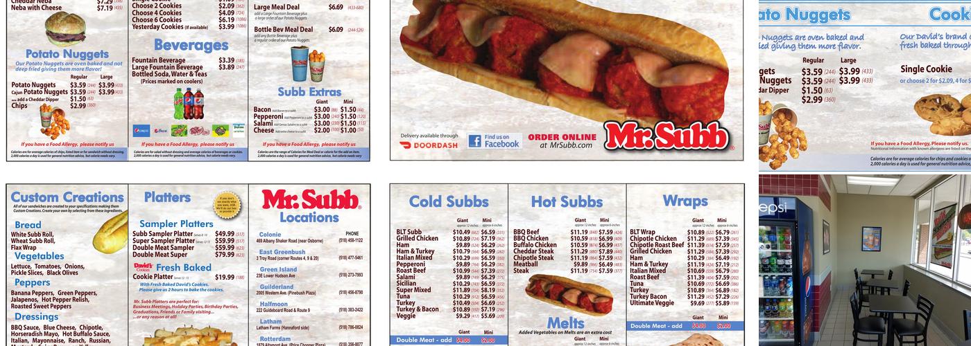 Mr. Subb - Rotterdam Menu