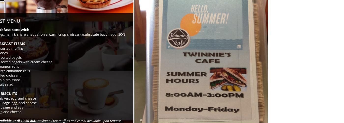 Twinnie's Menu