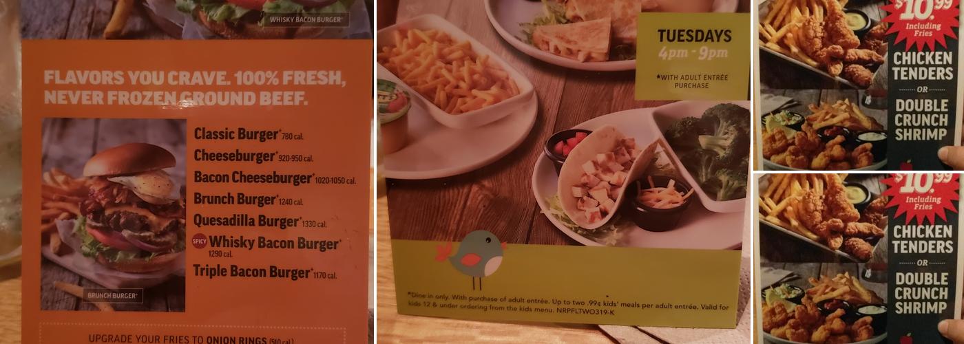 Applebee's Grill + Bar Menu