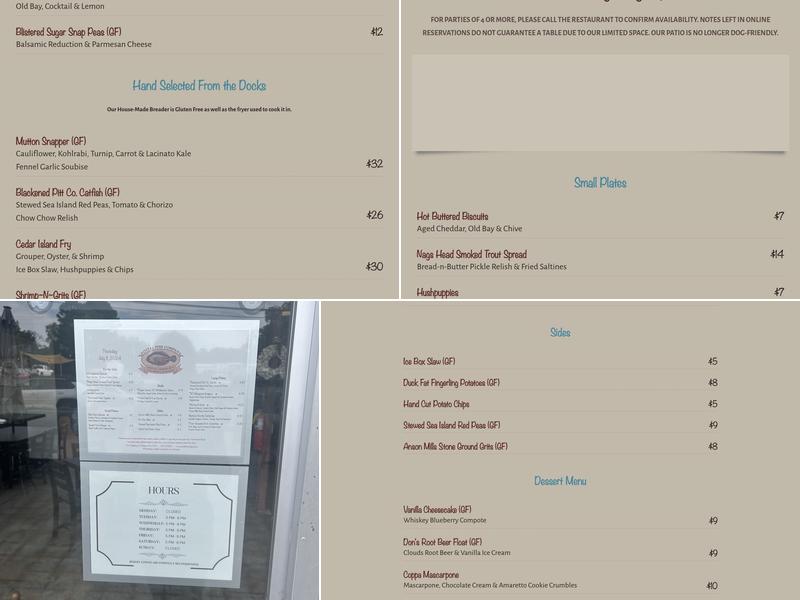 Postal Fish Company Menu