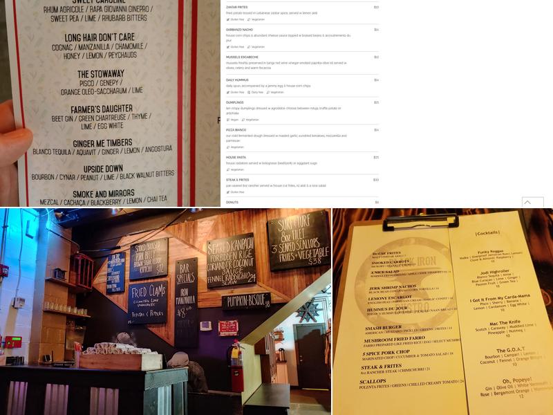 Black Iron Bystro Menu