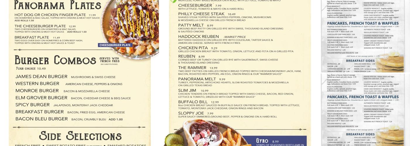 Panorama Restaurant and Lounge Menu