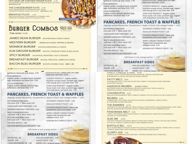 Panorama Restaurant and Lounge Menu