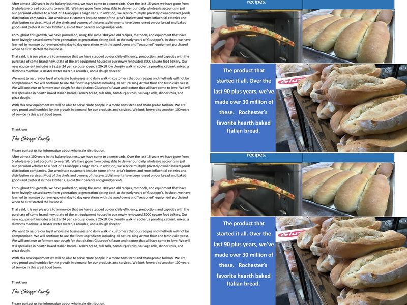 Giuseppe's Menu