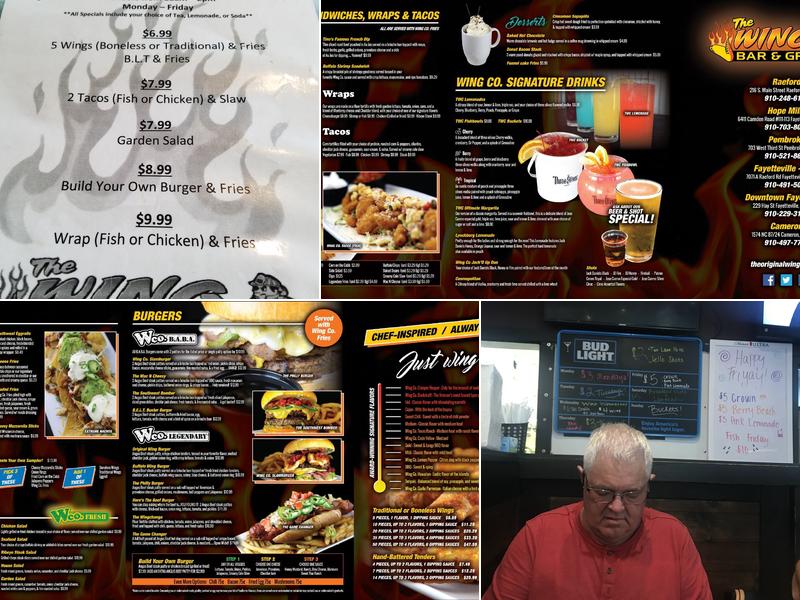 The Wing Company - Pembroke Menu