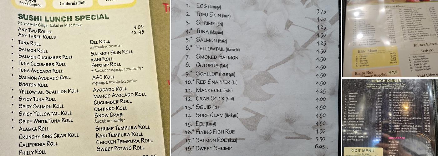 Osaka Menu