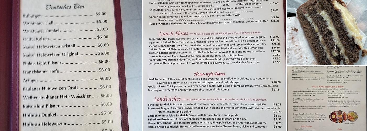 Max & Moritz Bakery & Restaurant Menu