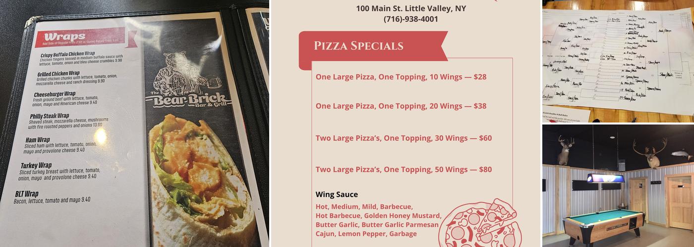 The Bear Brick Menu