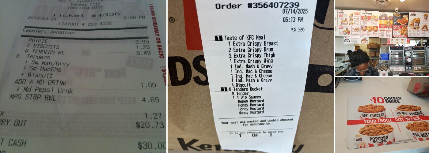 KFC Menu