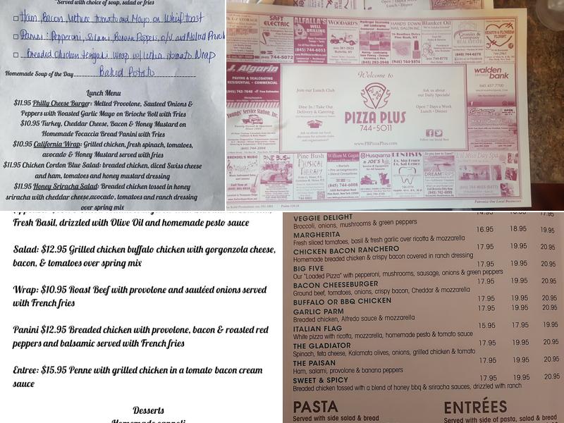 Pizza Plus Menu