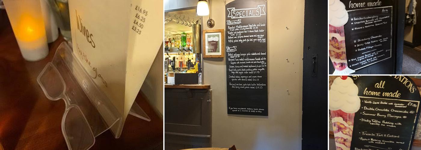 The Blacksmiths Arms Menu