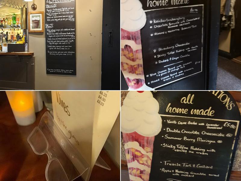 The Blacksmiths Arms Menu