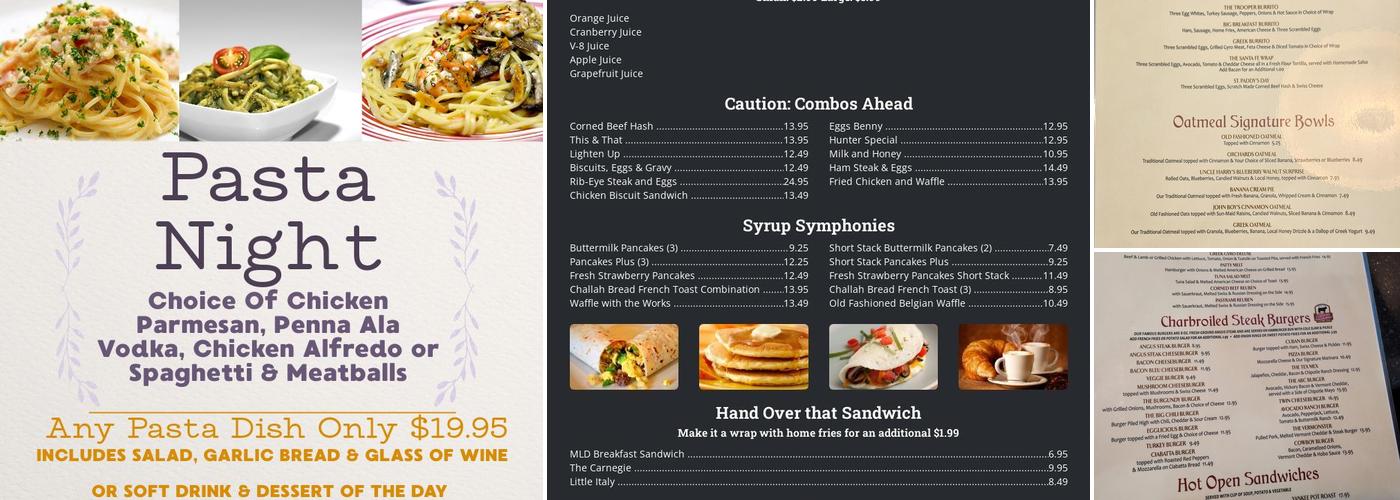 The Main Line Diner & Pizza Company Menu