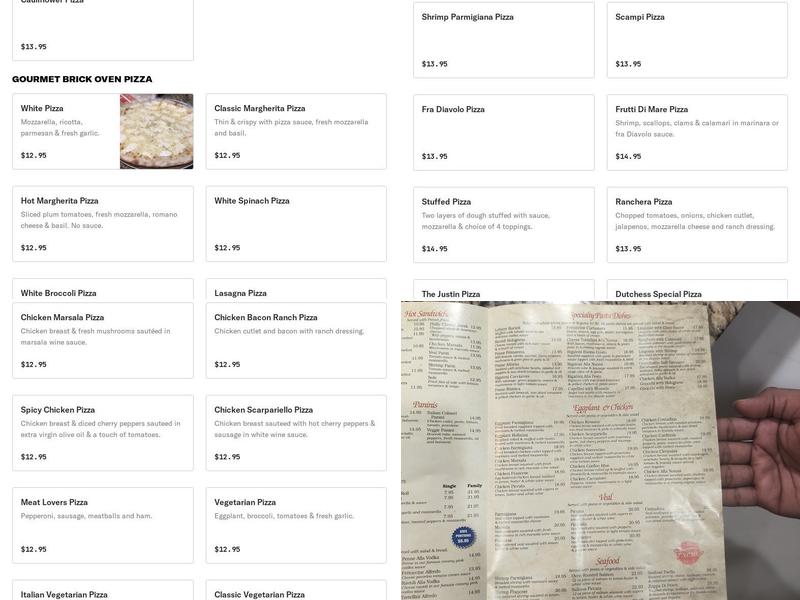 Nonna's Pizzeria Menu