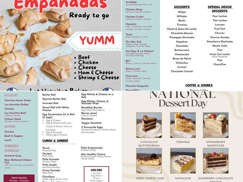 Los Hornitos Bakery Menu