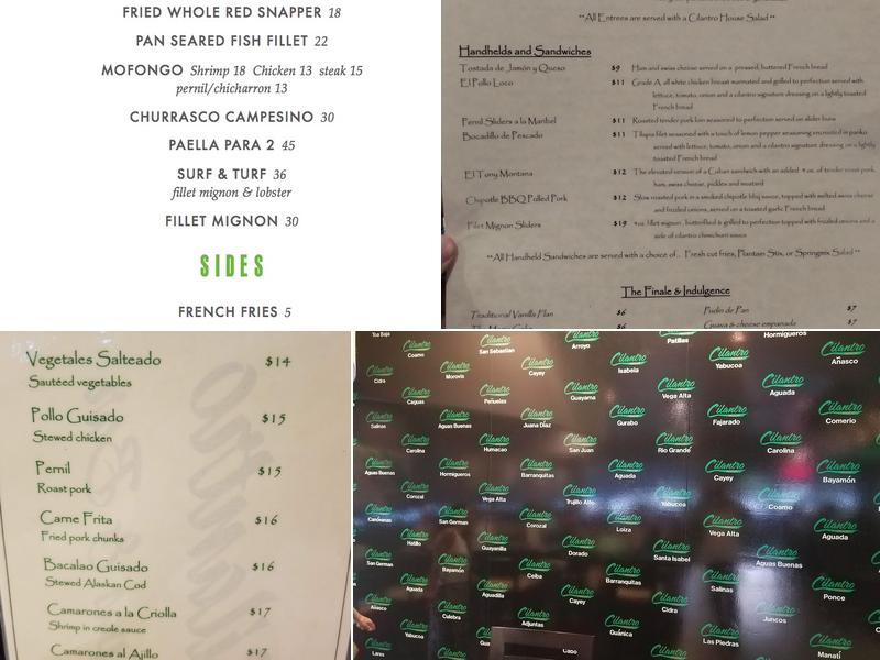 Nellys Mofongo Restaurant and Bar Menu