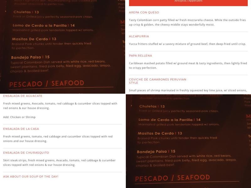 Mina's Spanish Kitchen Menu