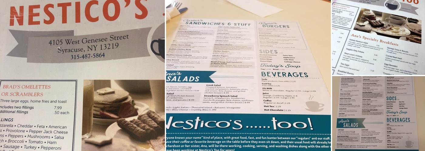 Nestico's Too Menu