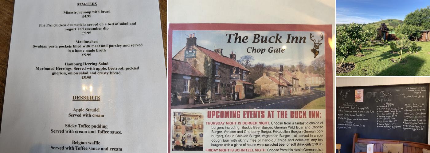 The Buck Inn Menu