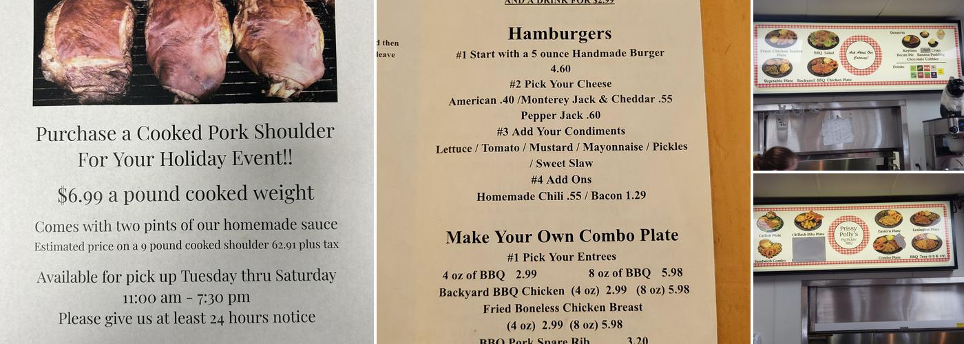Prissy Polly's BBQ Menu
