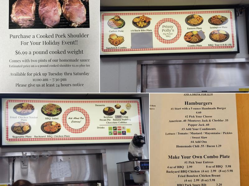 Prissy Polly's BBQ Menu