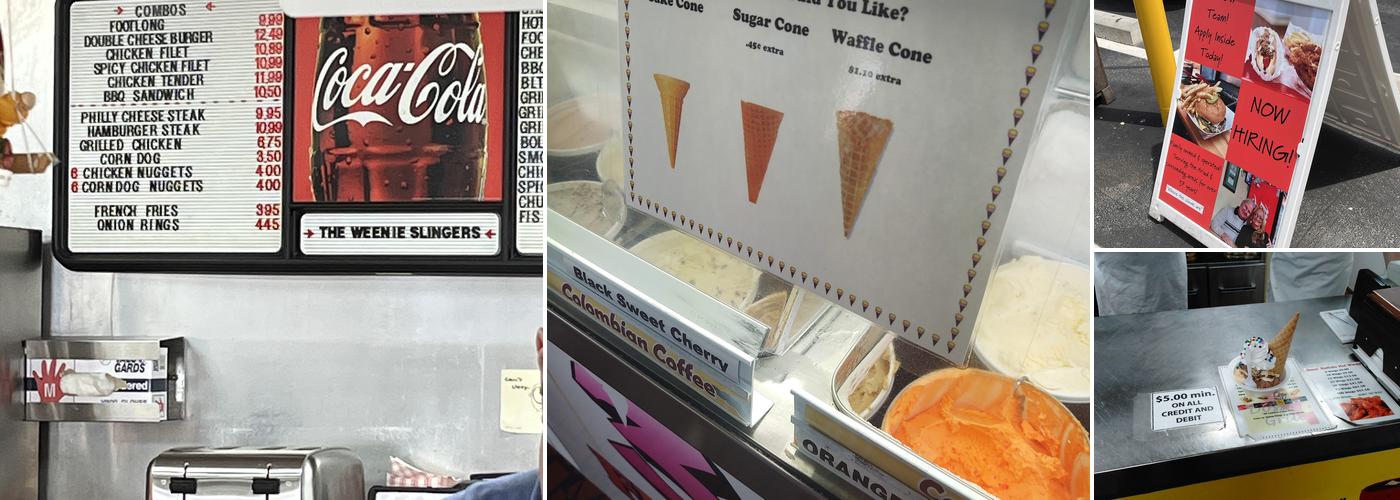 Doss' Old Fashion Ice Cream Menu