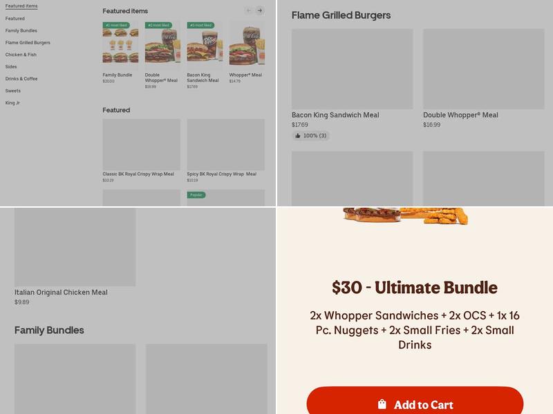 Burger King Menu