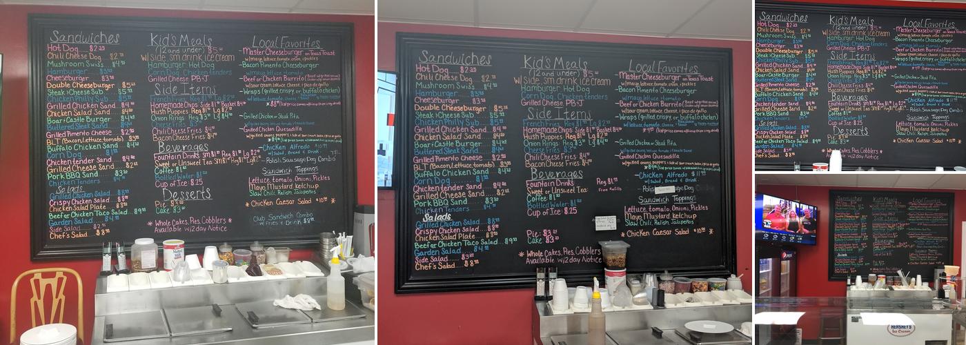 Center Grove Grill & Soda Shop Menu