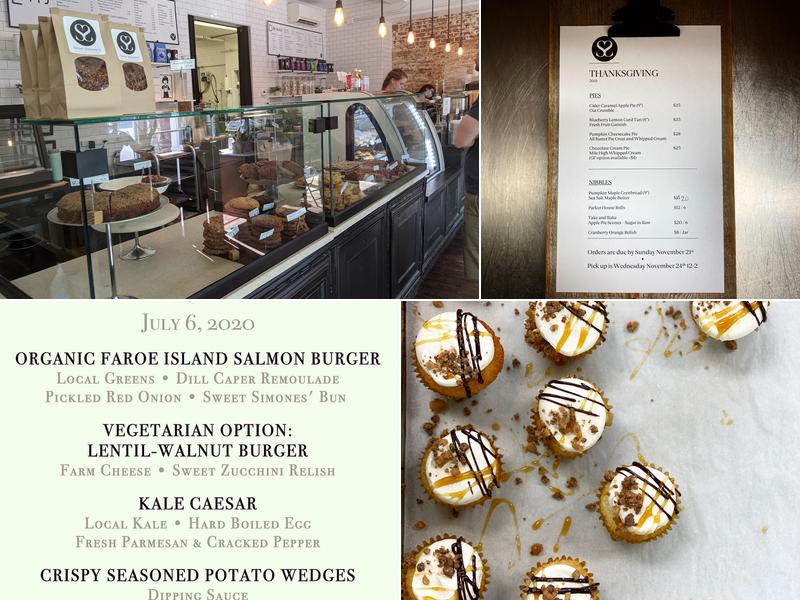 Sweet Simone's Menu