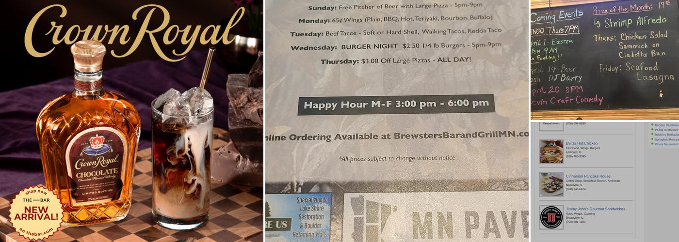 Brewsters Bar & Grill Menu